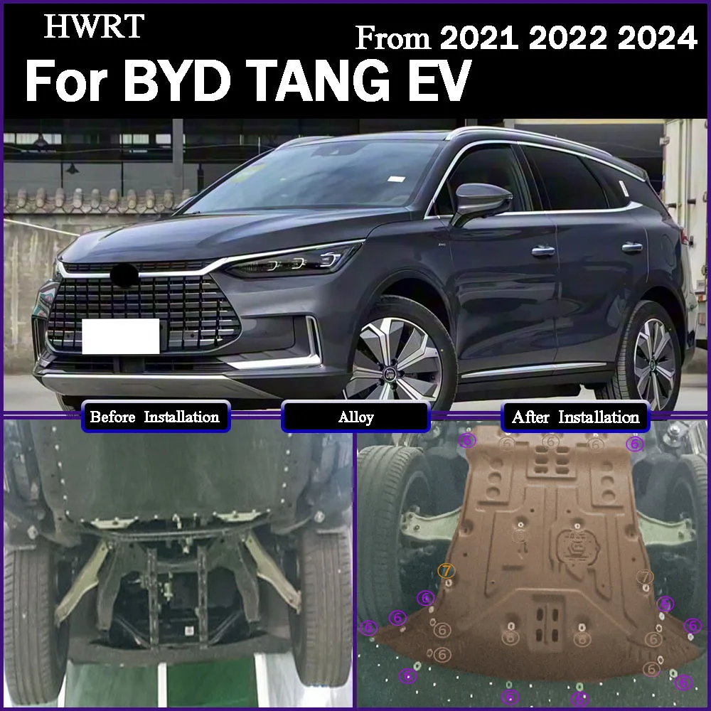Motor Protection Board For BYD TANG EV 2021 2022 2024 Accessories Engine Guards Manganese Steel Engine Protection Device