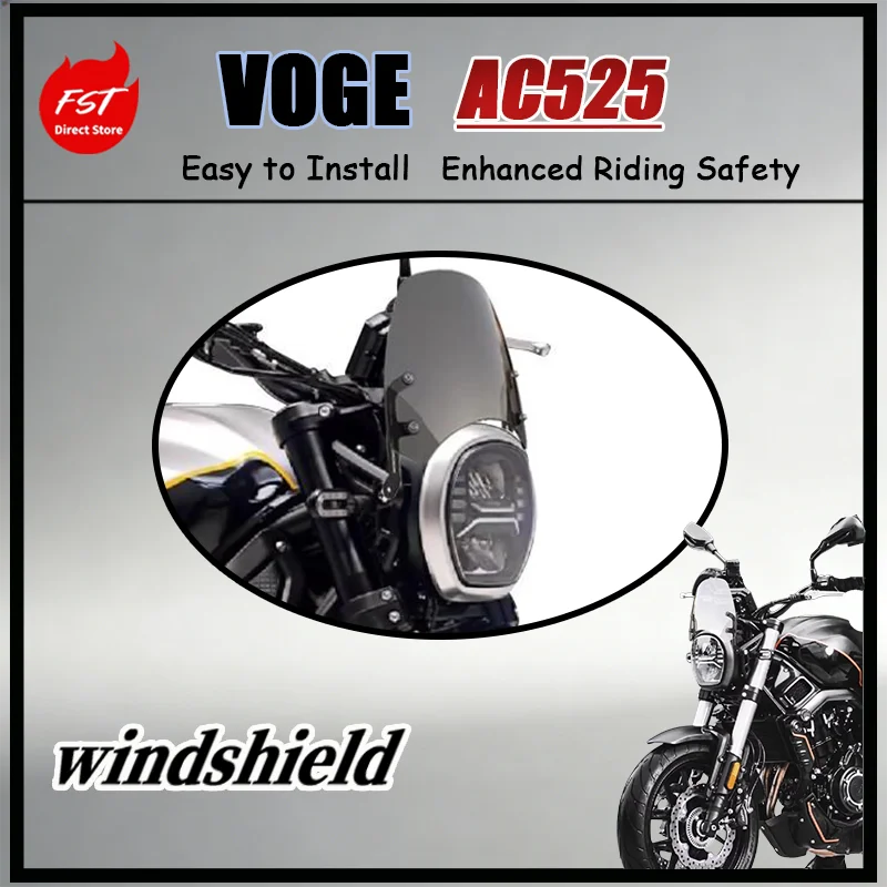 

FOR Loncin Voge AC525 500AC Retro Front Windshield Chest Protection Wind Deflector for Motorbike Improves Riding Comfort