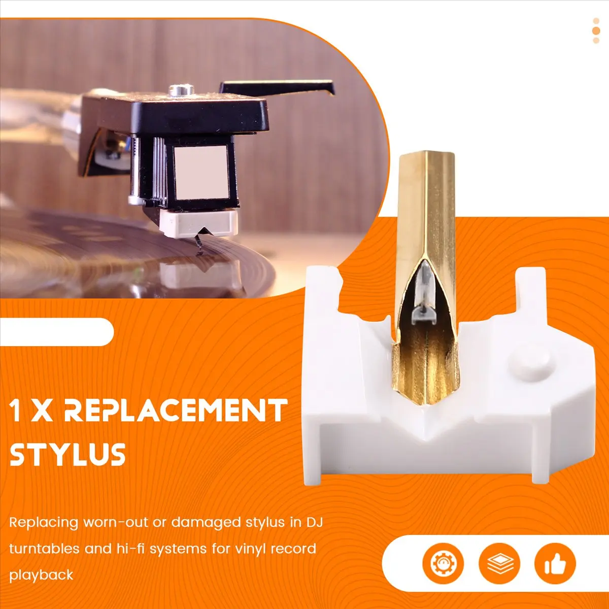 (ABPO] For M447 N447 M44G M55E DJ Stylus for LP Vinyl Record Player Turntable Phonograph Cartridge Needle Accessories