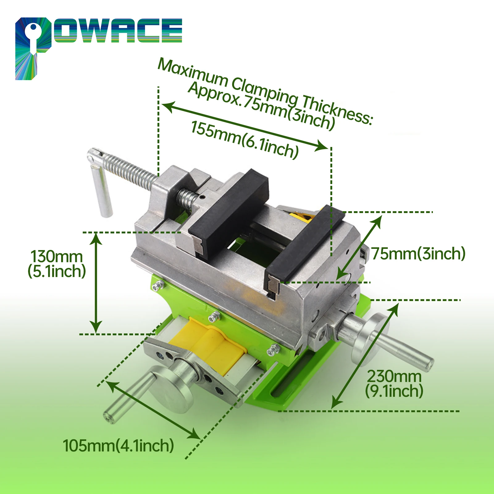 Étau à glissière transversale de 3 po pour moulin et perceuse presse, étau plat coulissant en croix de 3 po, alliage d'aluminium à 2 voies de mouvement X-Y établi composé