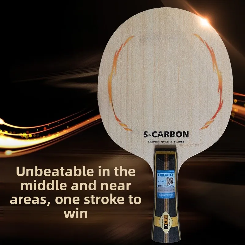 

High Performance Anti-Counterfeit DikaZLC Carbon Table Tennis Paddle Raet Wood Fiber Material Head Heavy Handle Light
