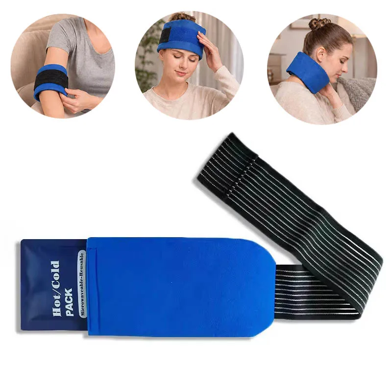 Reusable Ice Gel Pack Soft Cold Pack Ice Wrap Hot Cold Compress Packs Adjustable For Elbow Foot Knee Wrist Leg Neck Health Care