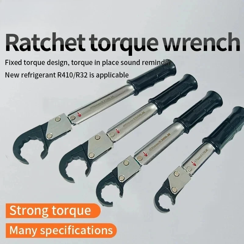 

Ratchet Torque Wrenches Combination for Air Conditioning Repair High Precision Open End Wrench Copper Cap Bell Mouth Tool DSZH