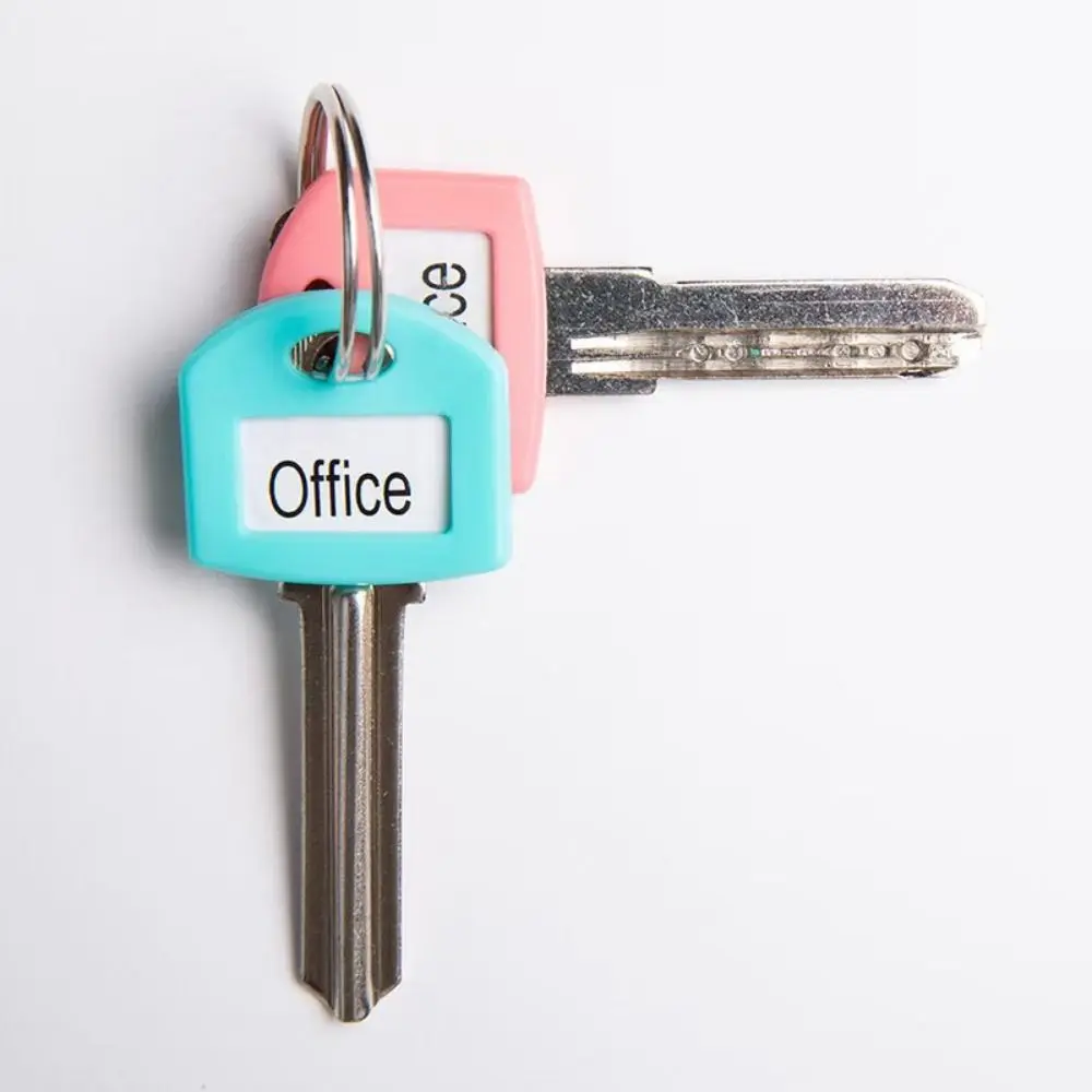 50Pcs Colored Silicone Key Caps Blank Printed Label Labelled Key Tags Key Identifier Caps Elastic Easy-Grip Design