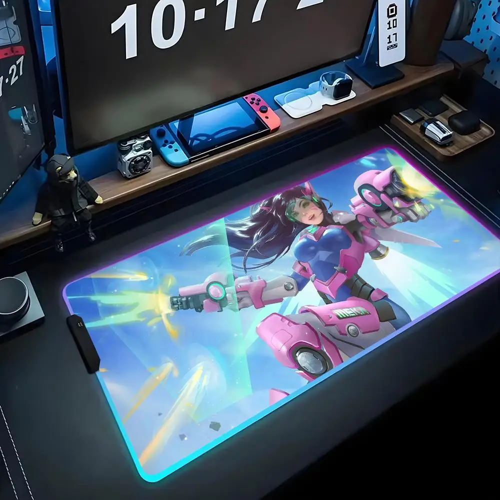 

Game character DVA Mouse Pad RGB Gaming Mousepad Big LED Pad PC Desk Mat Luminous Mouse Pad Large Keyboard Mats Table Rug With
