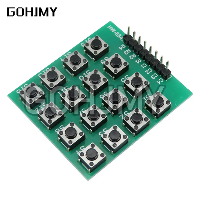 8pin 4x4 4*4 Matrix 16 Keys Button Keypad Keyboard Breadboard Module MCU for rduino Diy Kit