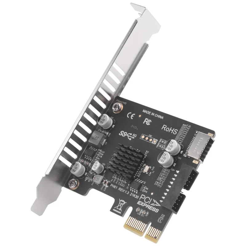 

Карта Pci Express Pcie к USB3 Type-E Передняя плата расширения Type-C 19P, совместимая с интерфейсом Pci-E X1 X4 X8 X16