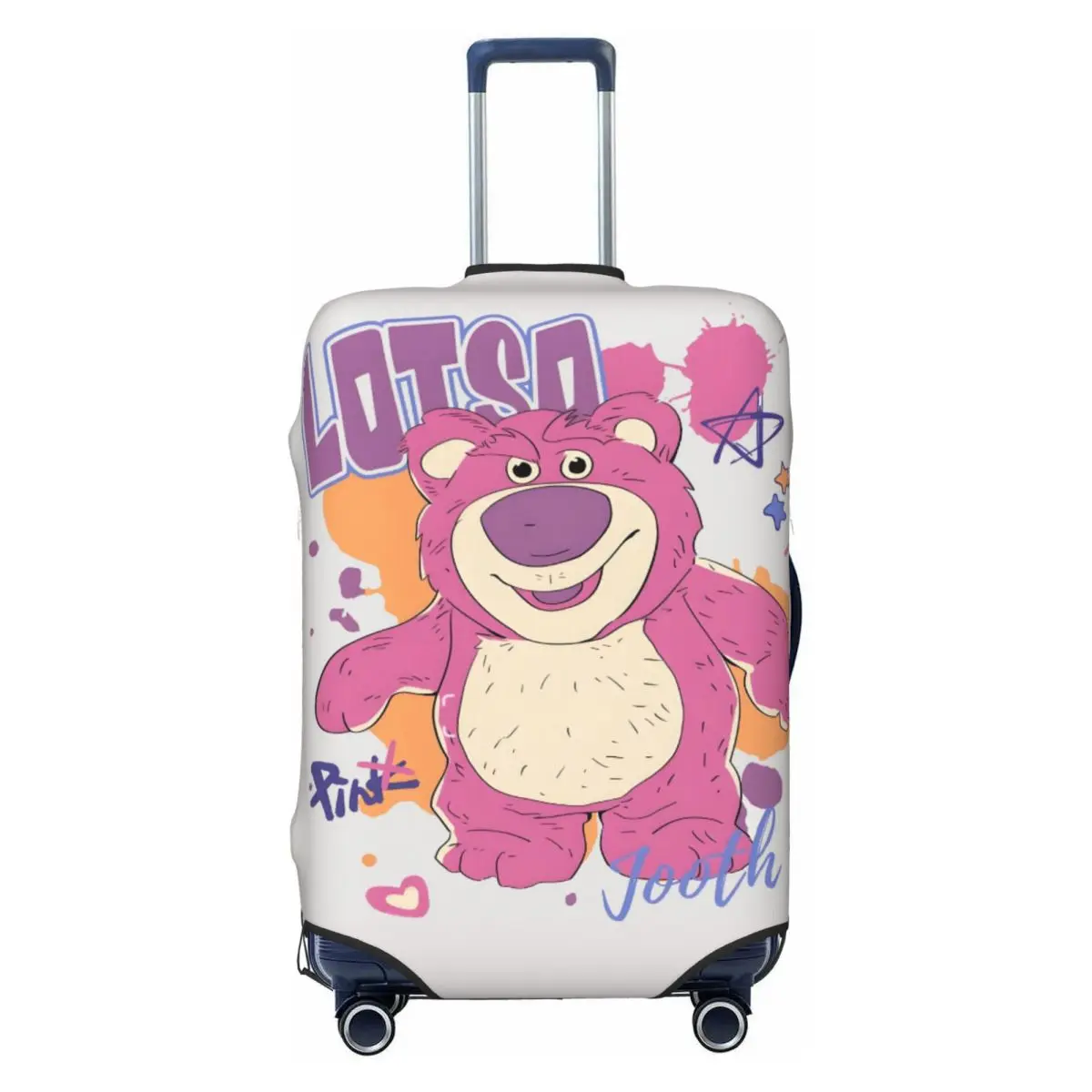 

Custom Lotso Huggin Bear Anime Luggage Cover Protector Fashion Travel Suitcase Covers for 18-32 Inch