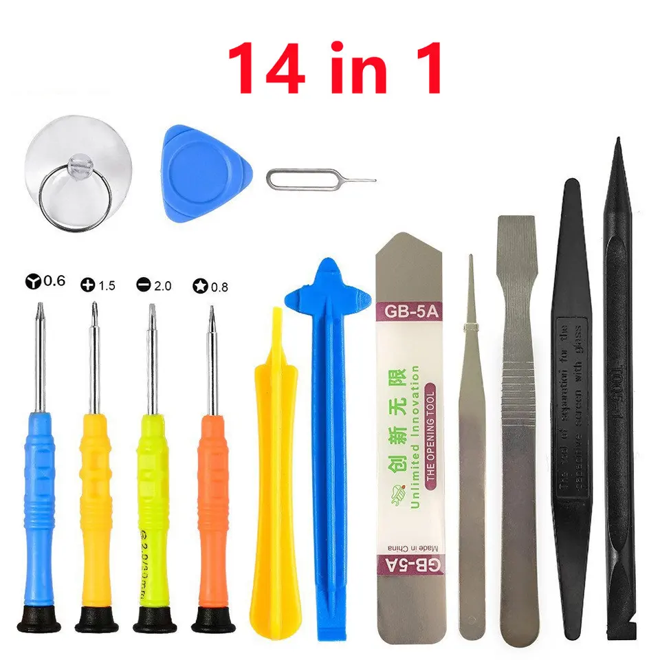 Kit de herramientas profesional de apertura y desmontaje de pantalla universal para teléfonos, destornilladores para iPhone Samsung Xiaomi 3