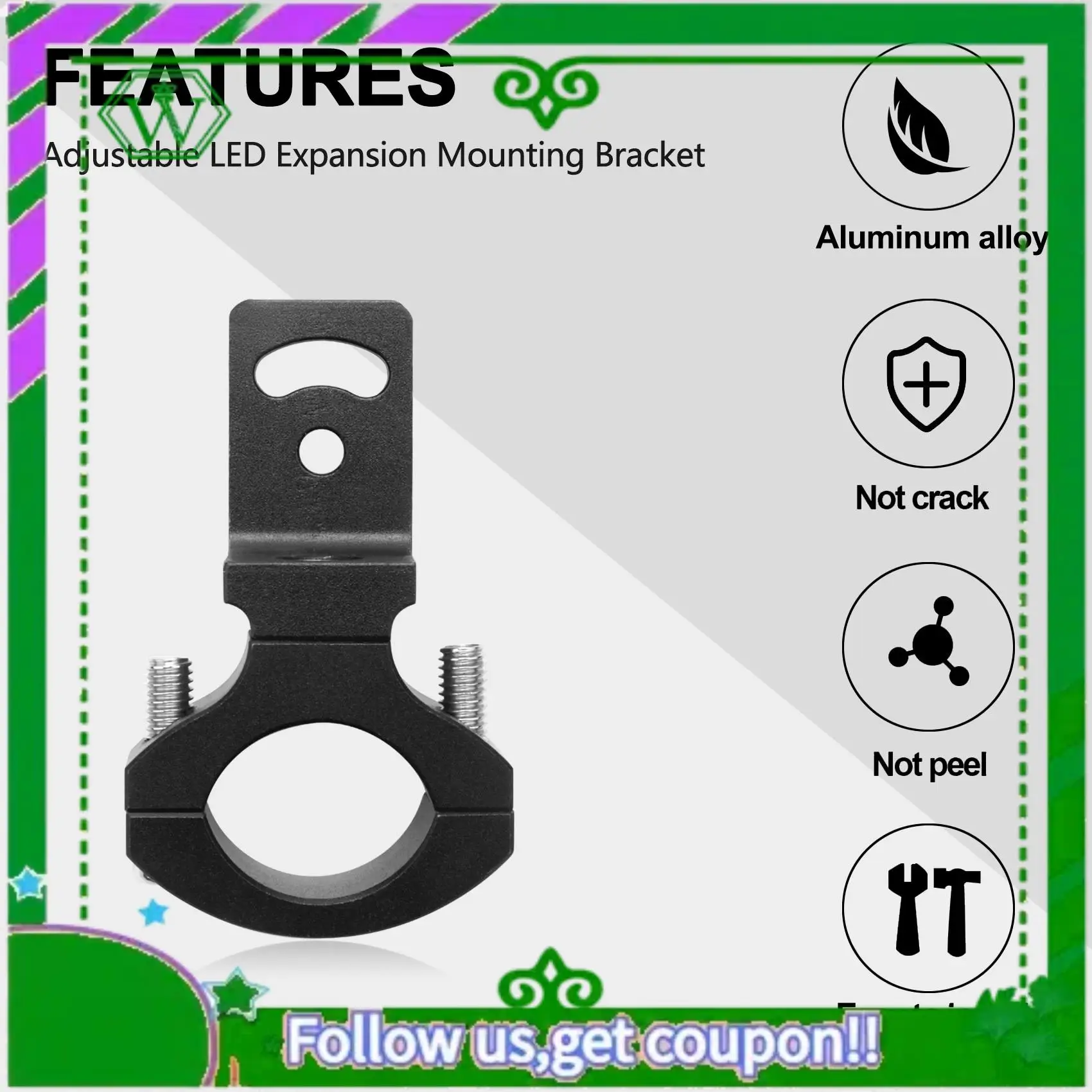 

AC34-Universal 22Mm 25Mm 7/8Inch Motorcycle Headlight Bracket Spotlight Holder Tube Clamp For Cafer Racer Chopper,TG82