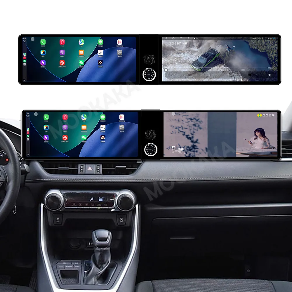 12,3-Zoll-Dual-Screen 8+256GB Android 13 für Toyota RAV4 XA50 2020-2024 Auto-GPS-Navigation Autoradio Stereo Multimedia CarPlay Einheit
