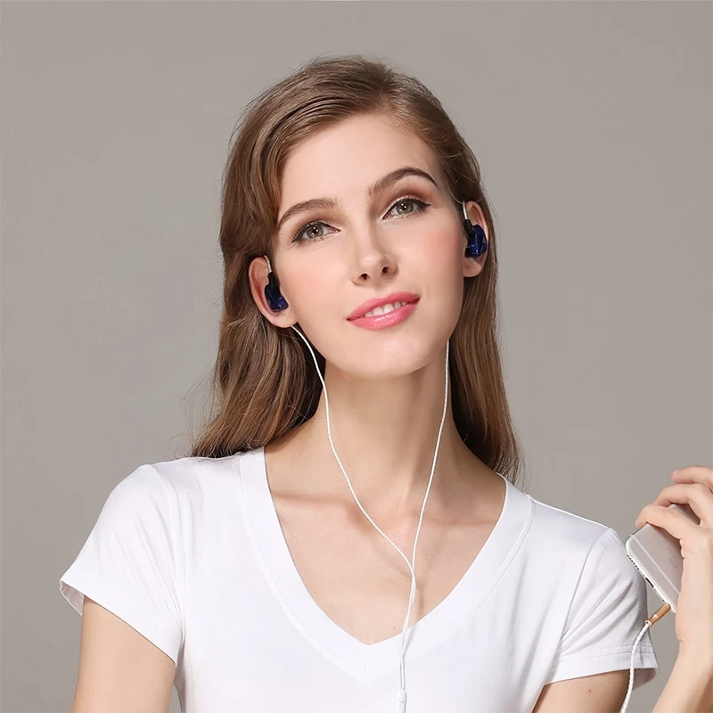 Audio Headphones Hearing Aid With Stereo Monitor For Sports Music Phone Running DJ High Fidelity With Mic