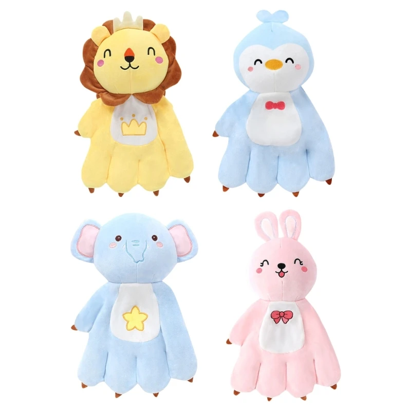 Baby Soothing Hand Plush Toy for Calming Startle Cartoon Sleep Aid