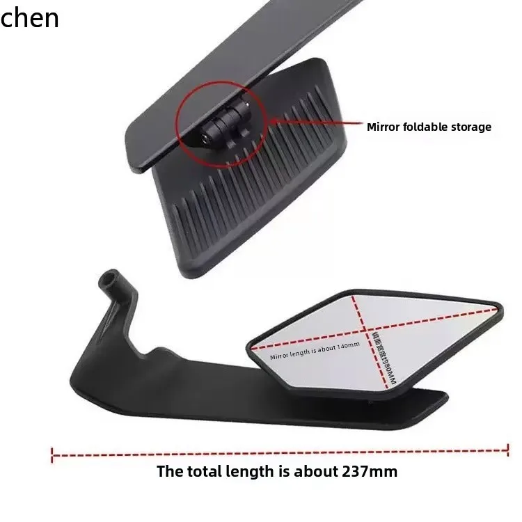 

ZML Motorcycle New Rearview Mirror Electric Vehicle Universal Large Field of View Folding Reflector