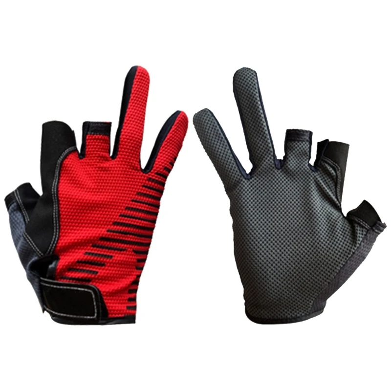 Non-slip Fingerless Fishing Gloves, Quick Drying, Suitable for Kayaking, Paddling, Driving, Hiking, Comfortable to Wear, 3