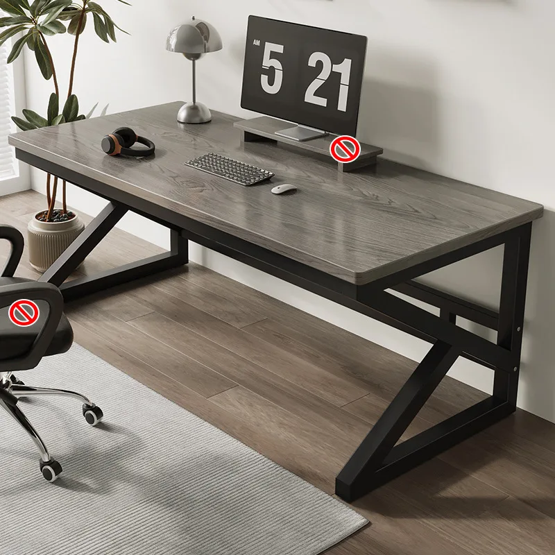 Solid wood computer desk student home study office long table workbench double small