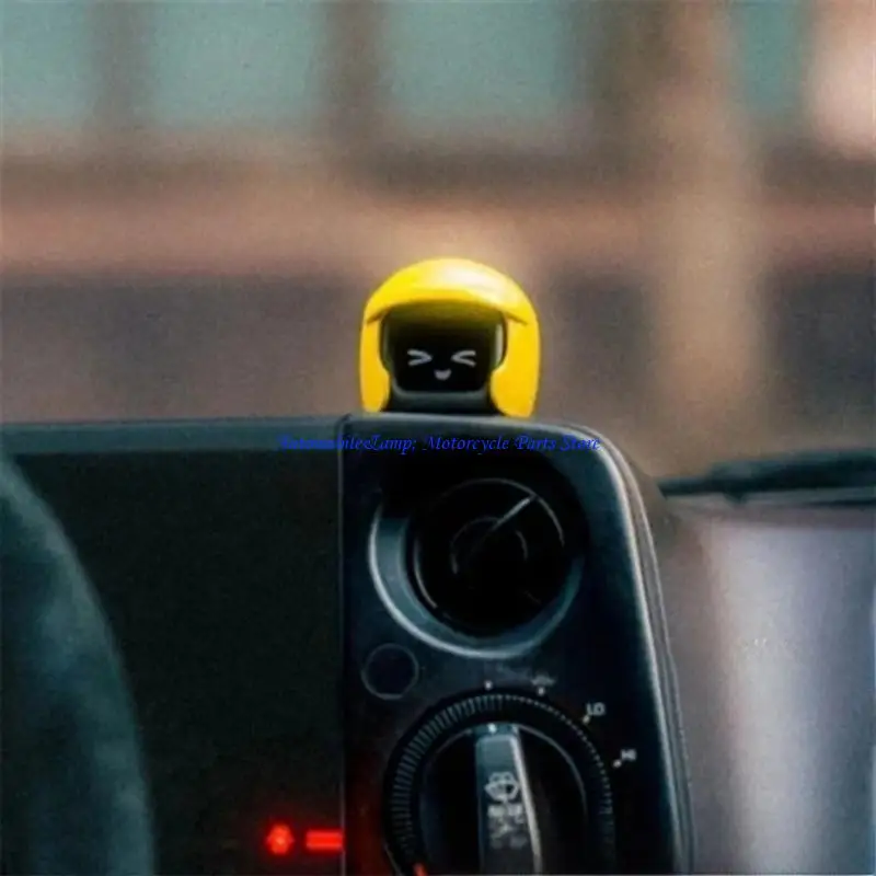 H7BD Plastic Robot Car Accessory Futuristic Dashboard Decors Innovative Robot Toy Car Decoration for Youthful lo