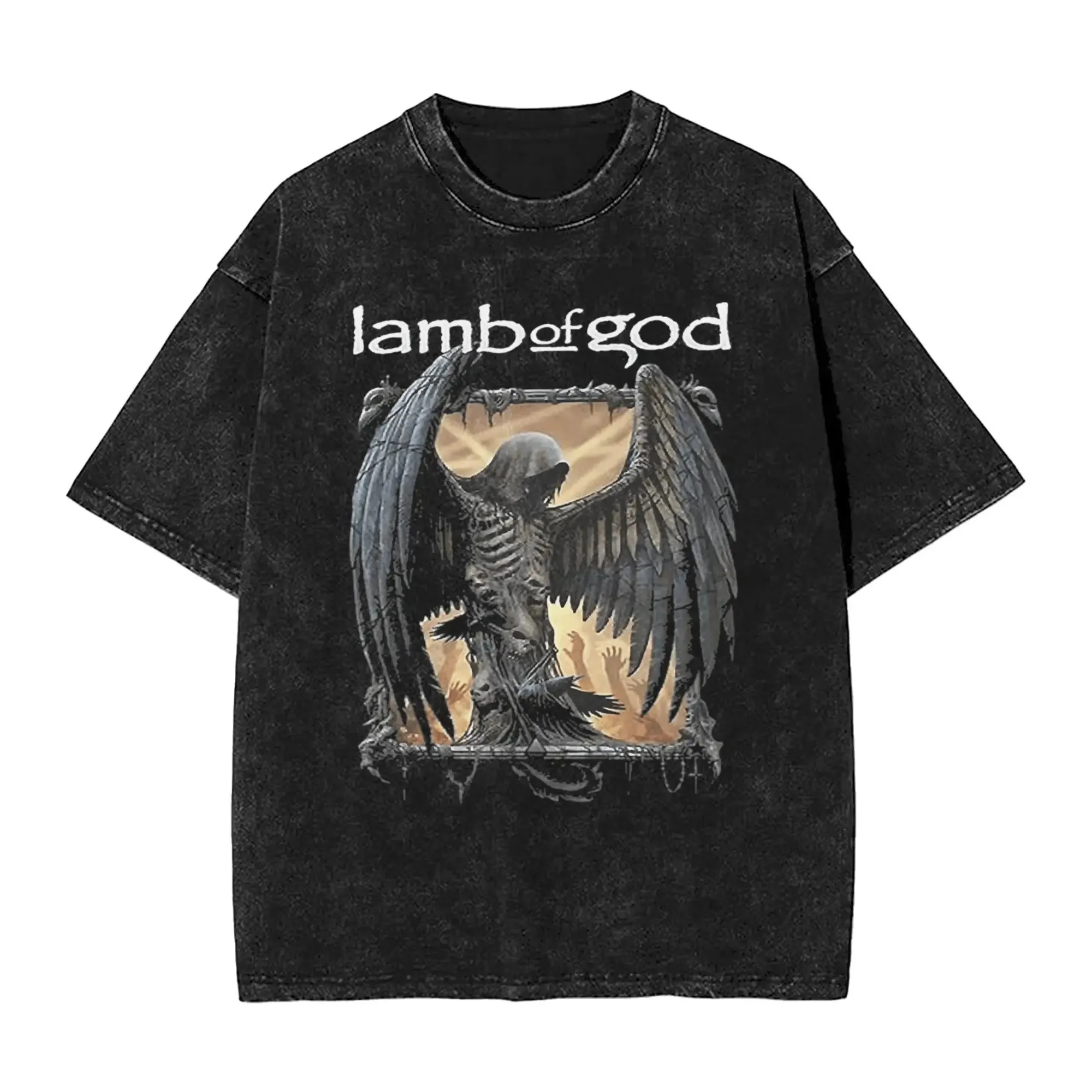 

Lamb of God Band Global Tour Mercah T-Shirts Men Women Cotton Fashion Tees Crew Neck Short Sleeve Plus Size Loose Casual Tops