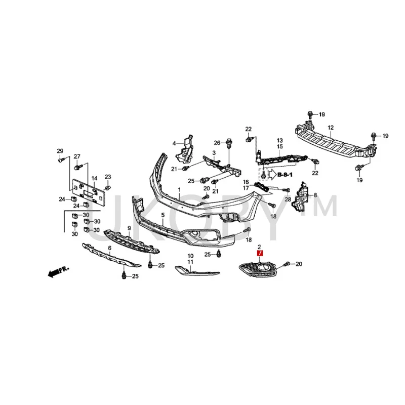 71102TW1H00 71107TW1H00 Suitable for Ho nd a Song Chart Front fog lamp cover Fog lamp frame