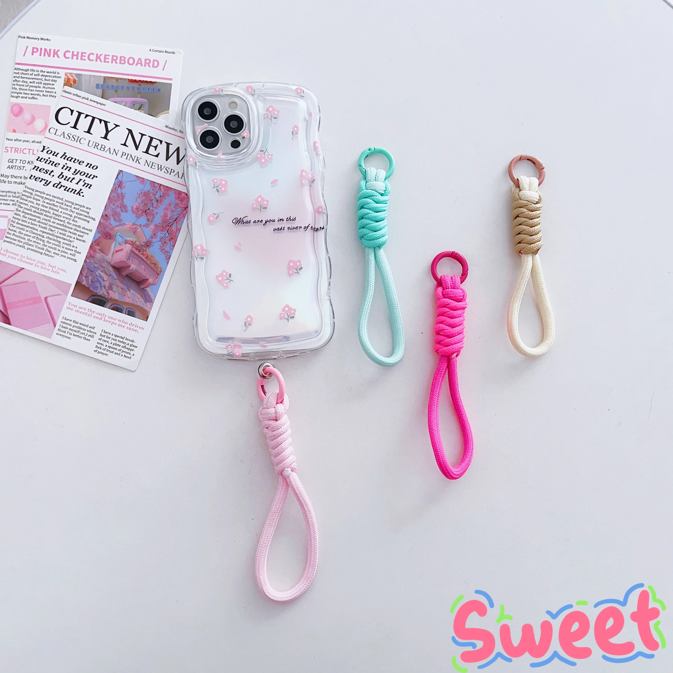 

New Creative Mobile Phone Universal Lanyard Wrist Strap Mobile Pendant Anti-Loss Rope Key Chain Universal Decorative Lanyard