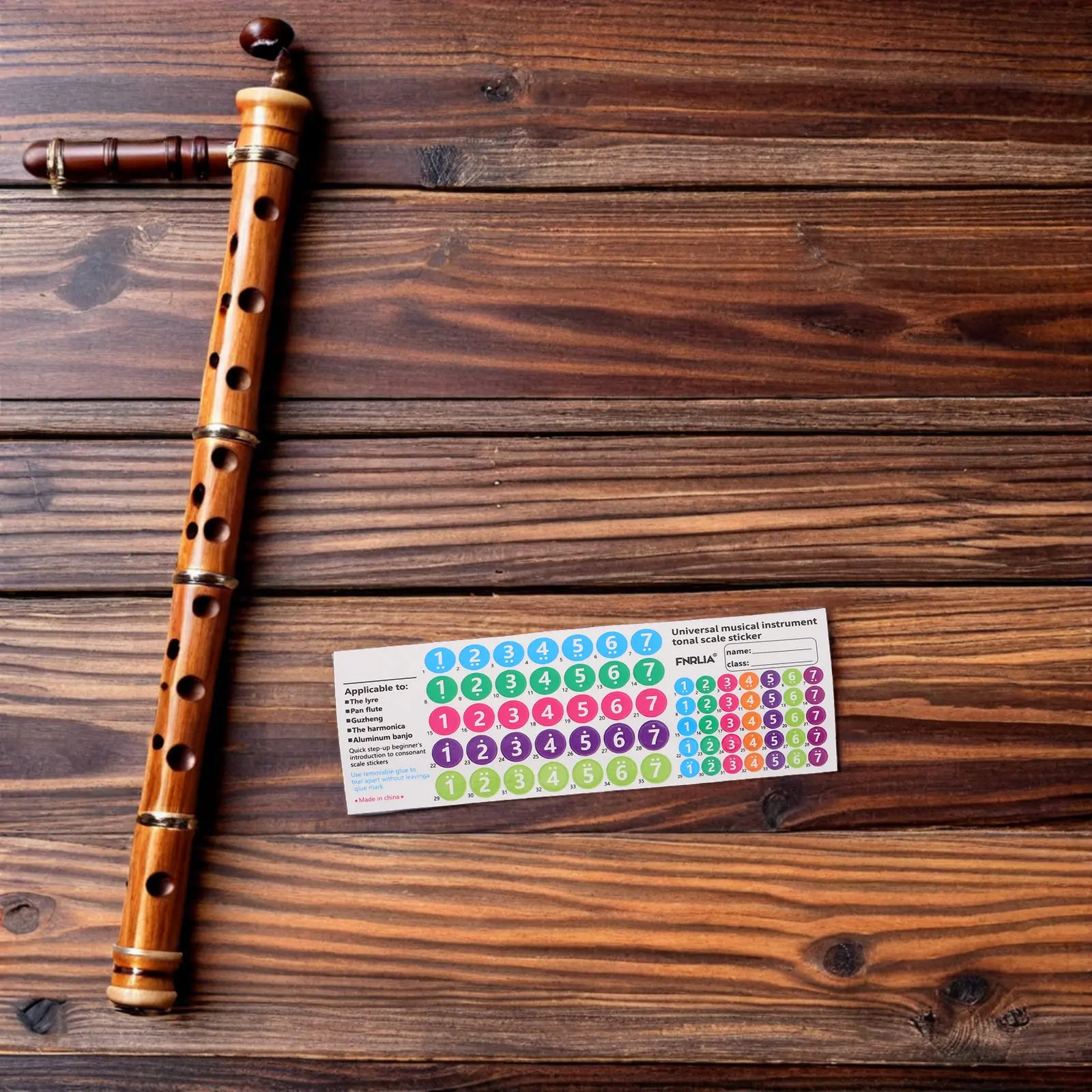 5Pcs Pan Flute Note Stickers Adhesive Music Labels for 18 16 Tubes Pan Pipes Beginner Teaching Decals Music