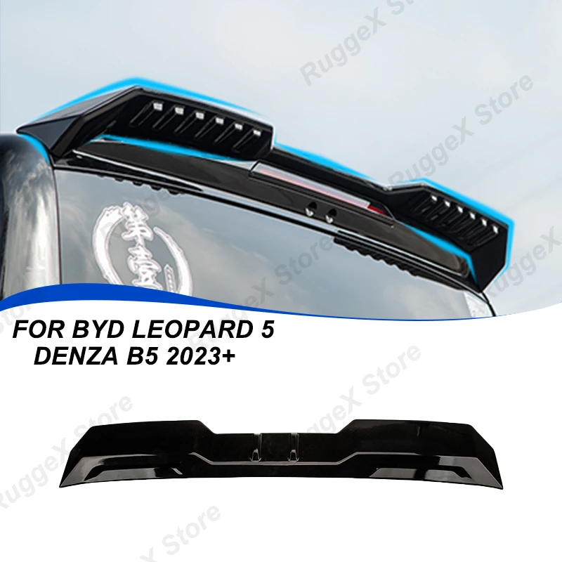 

For BYD Leopard 5 Denza B5 2024+ Car Rear Spoiler Roof Tail Wing Body Kit Easy Fixed Spoiler Exterior Upgrade Car Accessories