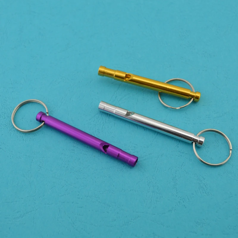 Outdoor Tools Training Whistle Camping Hiking Multifunctional Aluminum Emergency Survival Whistle Portable Keychain