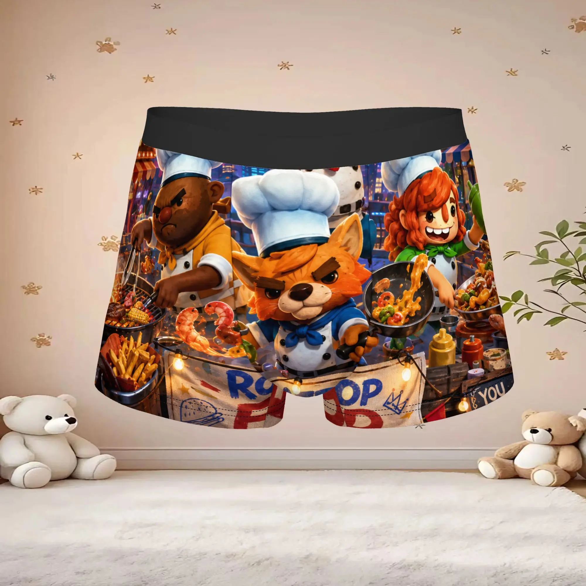 1pc Popular Overcook boxers Game Lover Personalized Panties Men's Underwear Comfortable Shorts Boxer Briefs