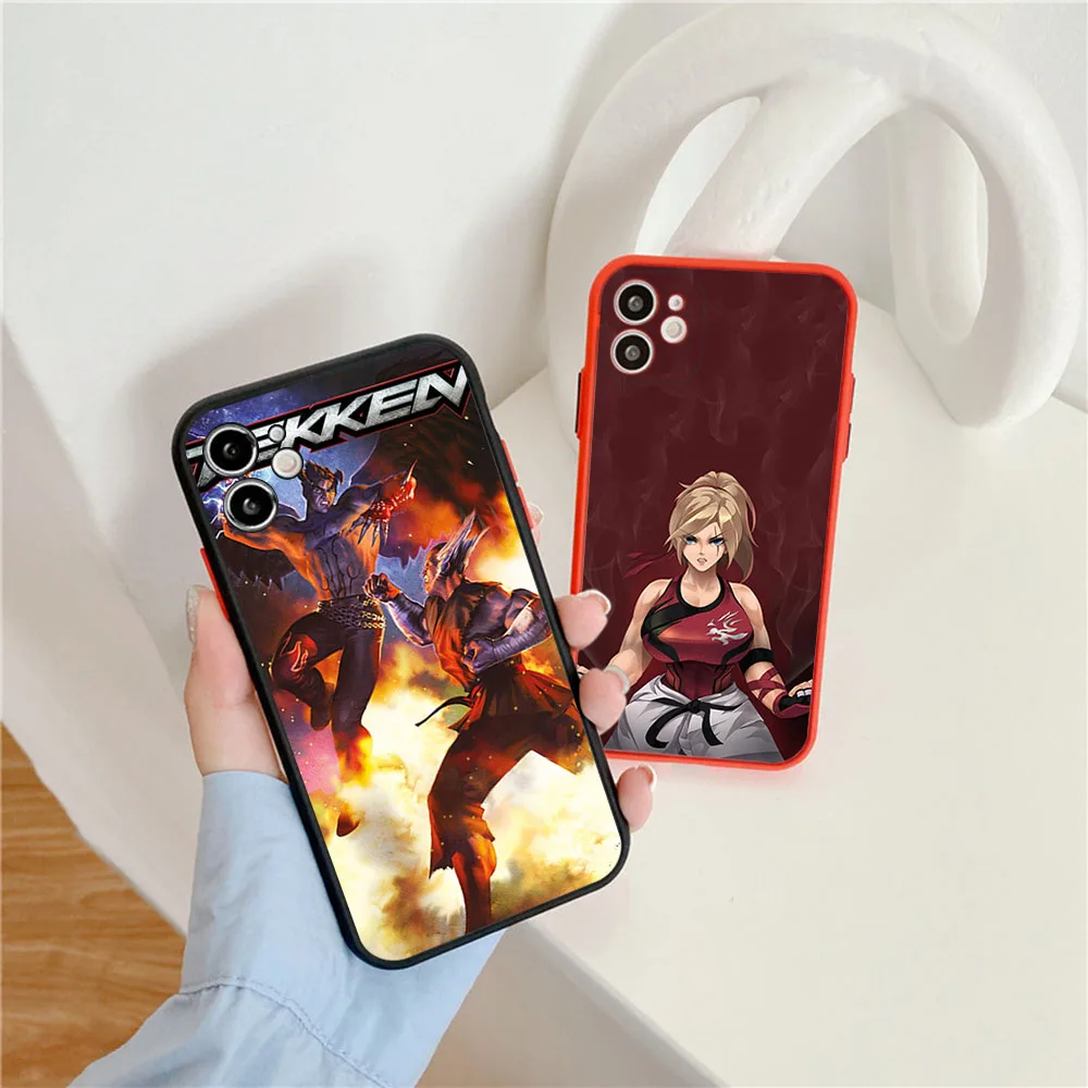 Matte Phone Case for iphone 14 15 Pro XS Max 13 8 7 6S Plus 12 11 XR X SE Mini TEKKEN 7 KAZUMI Translucent Case Funda Shell