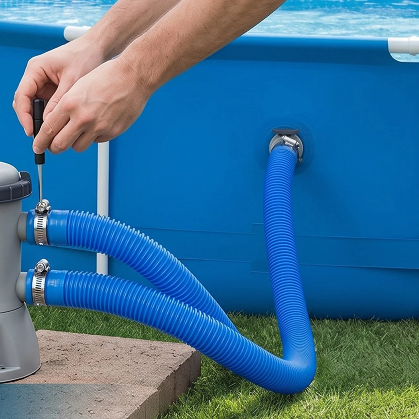 1.5m Inflatable Hot Spring Pools Hose Leak-Proof Above Ground Pools Filtration Pump Hoses For INTEX 300/330/530/1000 Accessory