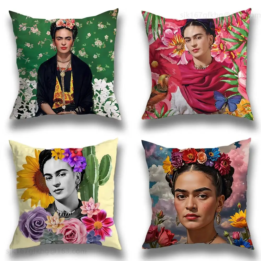 

F-FridaS-S K-Kahlo Pillow Case Sofa Living Room Bedroom Headboard Backrest Cushion Square Cushion Nap Time