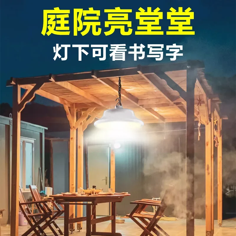 40/60/100W New Solar Lamp Home Indoor Bedroom Lighting Waterproof Outdoor Garden Light with Remote Control Solar Ceiling Light