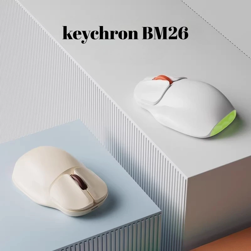 

Беспроводная мышь Keychron BM26 Firefly Tri-Mode 2.4G Bluetooth, полностью бесшумная, с микросенсором PAW3212 и дышащим световым дизайном, для офиса