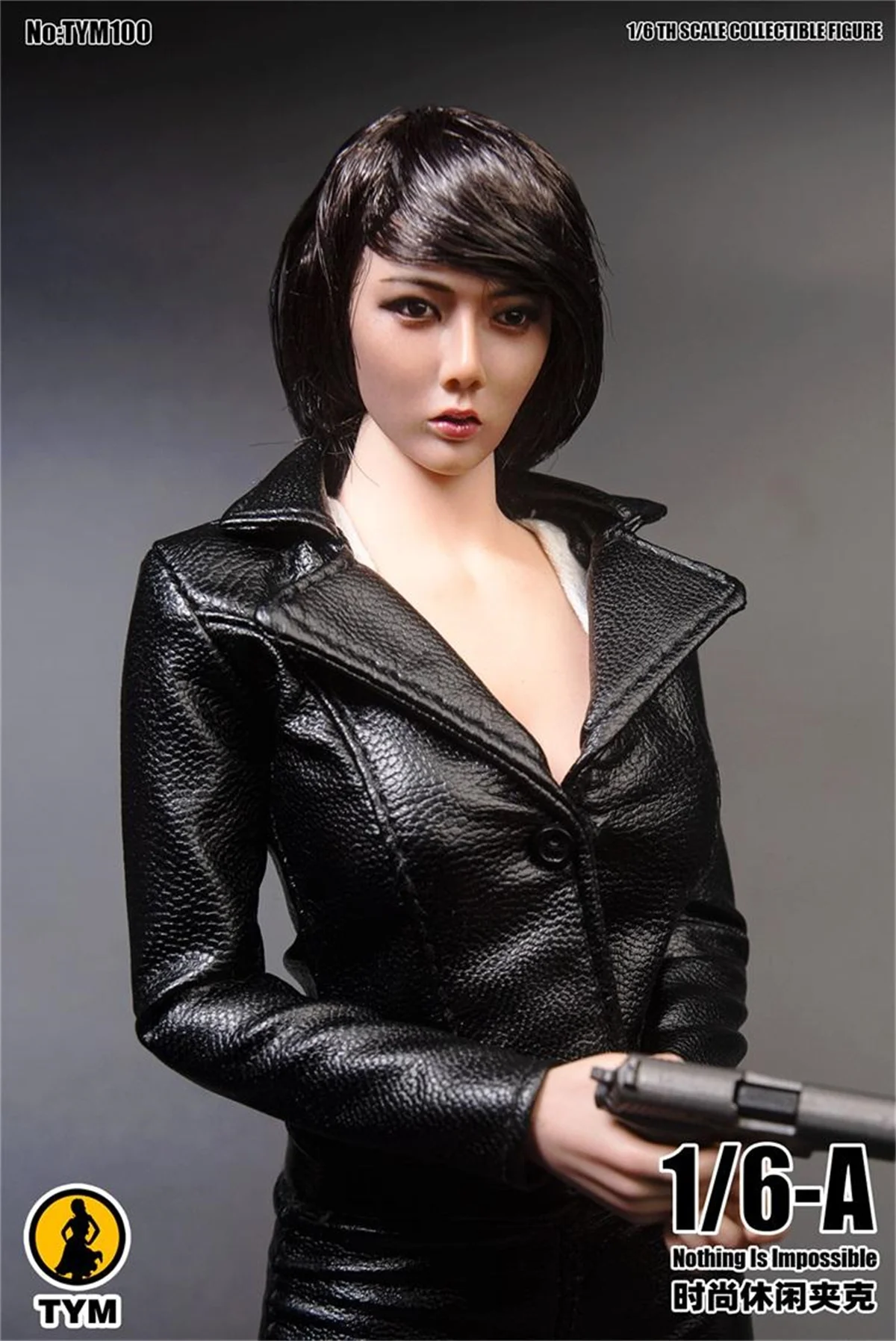 1-6-スケール-レザー-ショート-ジャケット-pu-スーツ-コート-衣装-tym100-女性服モデル-ブラック-レッド-12-インチ女性アクションフィギュアボディ用