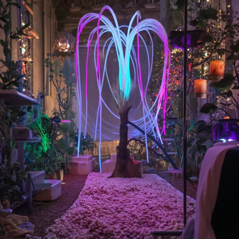 Modern Art Tree of Life Light Emitting Diode Light PVC Dream Fairy Chandelier IP65 Wedding Event Luminous Decorative Props