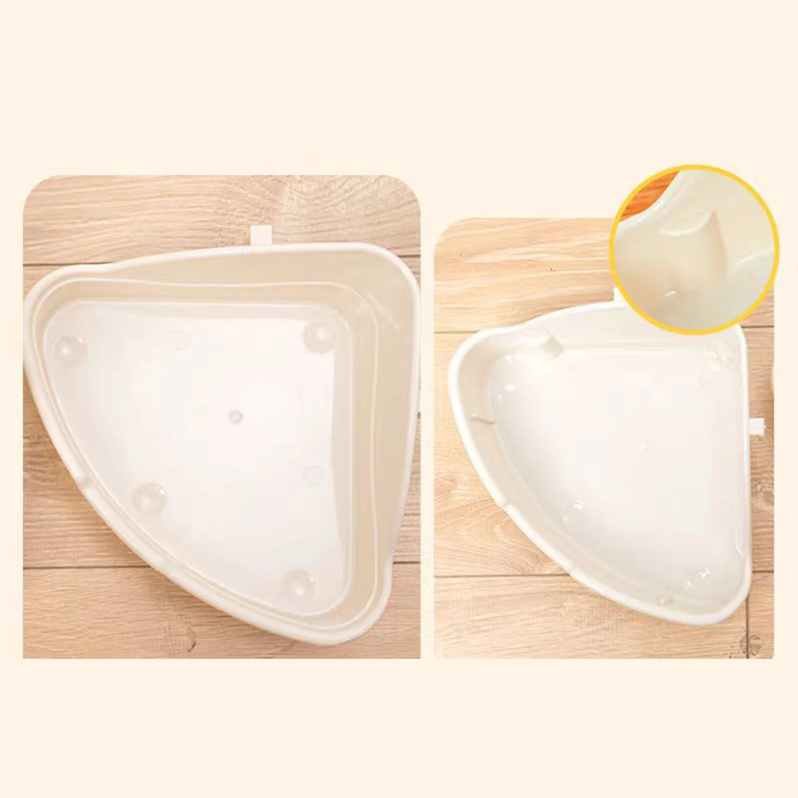 Mittelgroße Kaninchenstreu-Box Eck-Toilettenbox für Frettchen Hamster Drachen Katze Meerschweinchen Niederländisches Schwein Zubehör – Detail 6