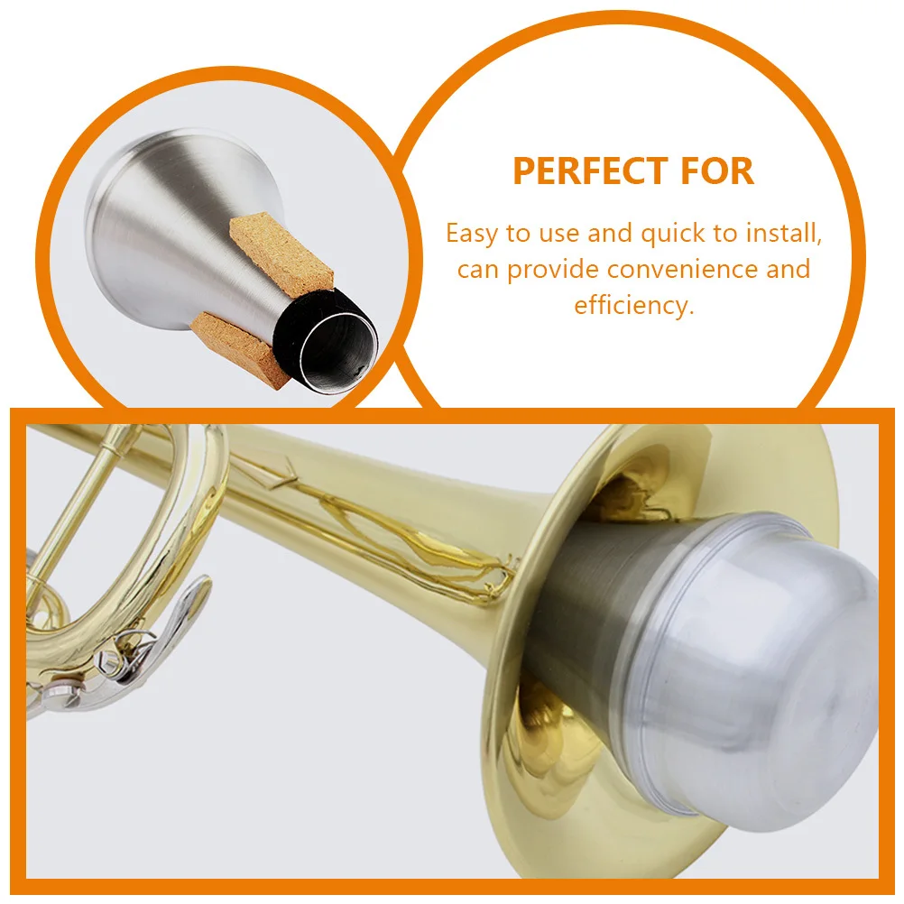 

2Pcs Trumpet Mute Lightweight Aluminum Alloy Sound Dampener Practice Accessory for Trumpet Musical Instrument Supplies