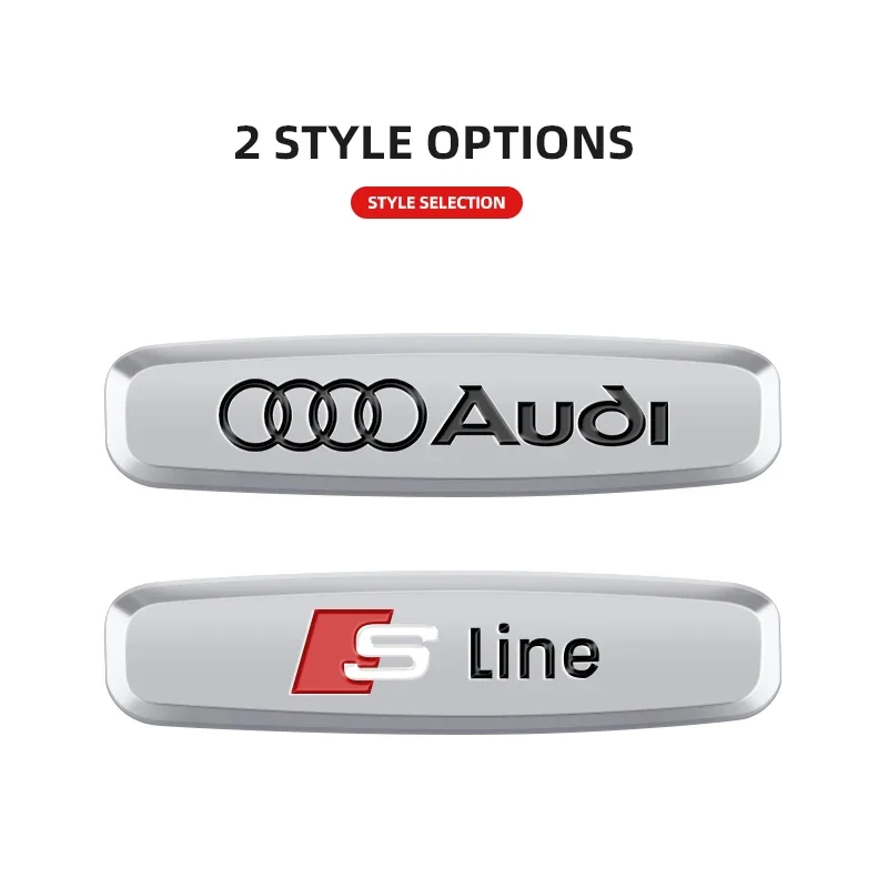 1pc Metal Interior Seat Back Emblems Stickers Badges Logos for ABT Sline Audi A3 A4 B8 8P B9 8V A1 A6 C6 Q3 Q5 C7 Seat Accessory