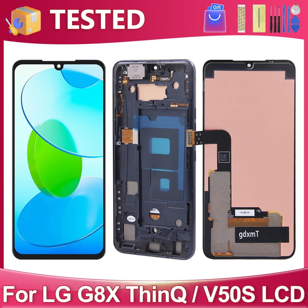 6.4\'\'For LG G8X ThinQ For LG V50S ThinQ 5G LM-V510N LM-G850 LM-G850NLCD Display Touch Screen Digitizer Assembly Replacement