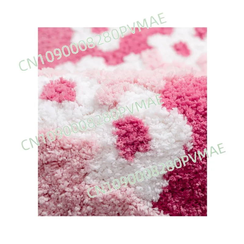 Small fresh simulated lawn flocked carpet fully paved decorative living room carpet dopamine flower non-slip sofa blanket