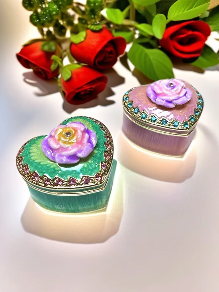 

Portable Jewelry Storage Box pink Trinket Box Candy Container birthday gift Souvenir Gift Case Home Table Decor