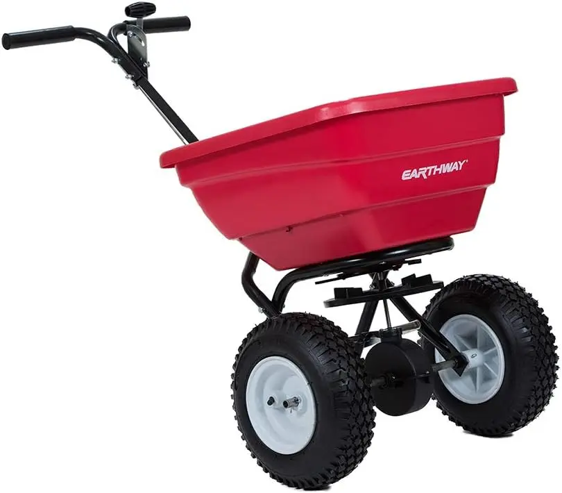 Earth Friendly Products Earthway F80 80 Lb (36 Kg) Commercial Broadcast Spreader With Removable Standard Output Tray For Lawn