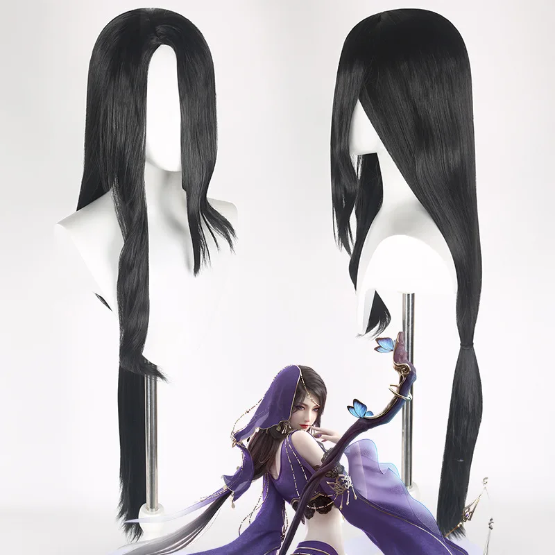 Against The Cold River Nine Spirits Cosplay Wig Sect Sexy Ancient Style Women's Dress Side Parted Arched Long Straight Side Curl