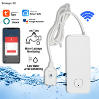 WiFi Tuya Smart Water Leakage Alarm Detector Sensor Wireless Home Security Monitor With 80dB Sound Warning for Kitchen Bathroom