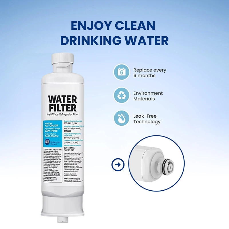 

DA97-17376B Replacement for Samsung HAF-QIN RF28T5001SR DA97-08006C RS27T5200SR RF28R7351SG WS645A Refrigerator Water Filter