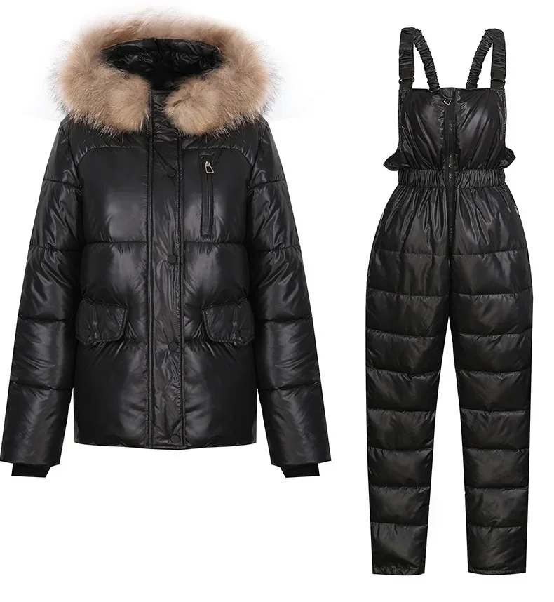 Jumpsuit Women Jacket Parka Outdoor Warm Suits One Piece Bodysuit Jumpsuit Pants Mom Overalls Two Piece Sets Autumn Winter