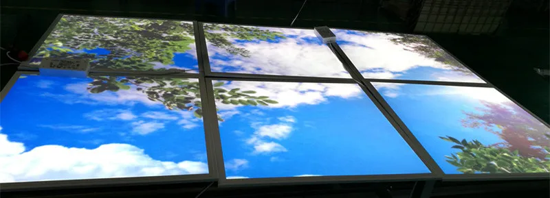 Authentische 3D-visuelle blaue Himmel-Kunstschiebedach-Flächenleuchte