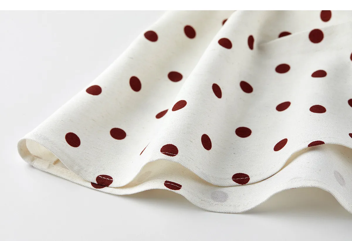 SENTUBILA Damenbluse 2026 Sommer Leinen Chiffon Polka Dot Rundhals Tailliertes Kurzarm-Oberteil 162VB7336 – Detail 22
