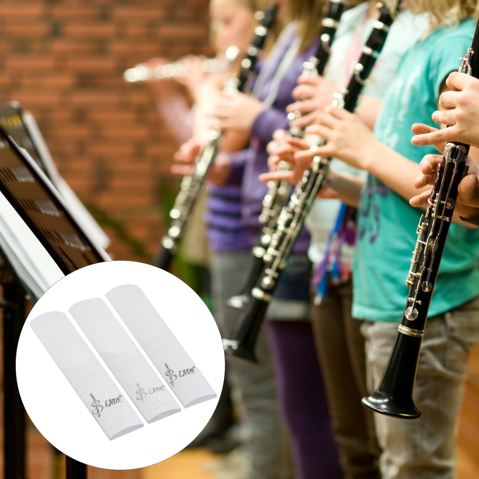 

3pcs Resin Clarinet Reeds Durable Hand-Made Replacement For Beginner Professional Players Compact Instrument Accessories Parts