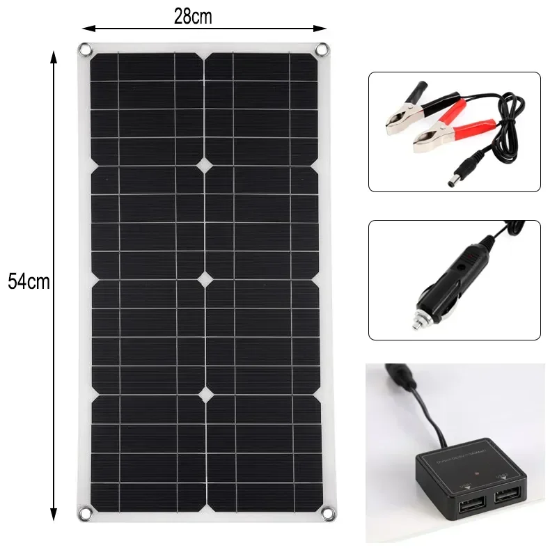 100W Flexible Solar Panel Kit for Home Solar Power System for Camping Car 12V Solar Charger Cell Energy Sytem